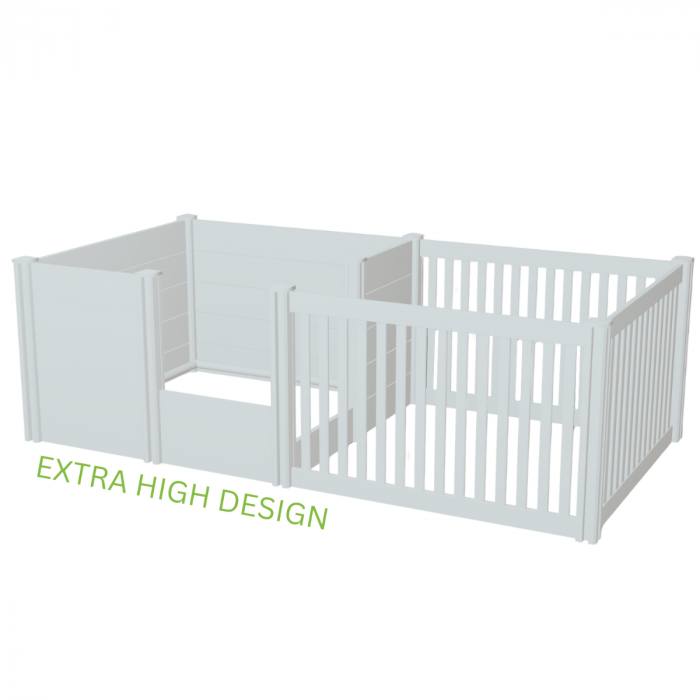 Caisse de mise bas en PVC avec parc d’éveil intégré – Image 2